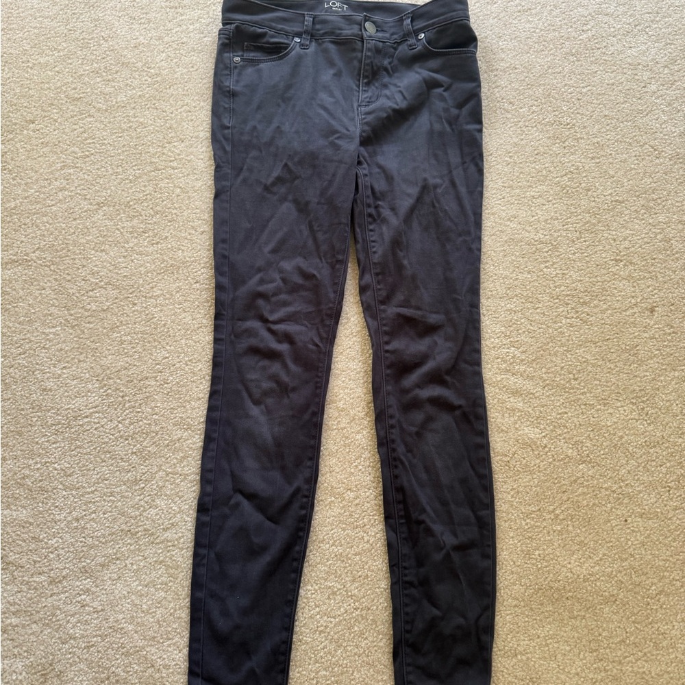 LOFT Outlet Charcoal Straight Leg Pants size 0 LEGGING